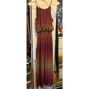 Sweet Storm Multi Color Halter High Neck Dress (M)